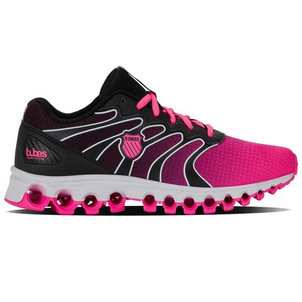 K-Swiss Tubes 200 in Black, Neon Pink and White. Women's Size 6.5. New in Box